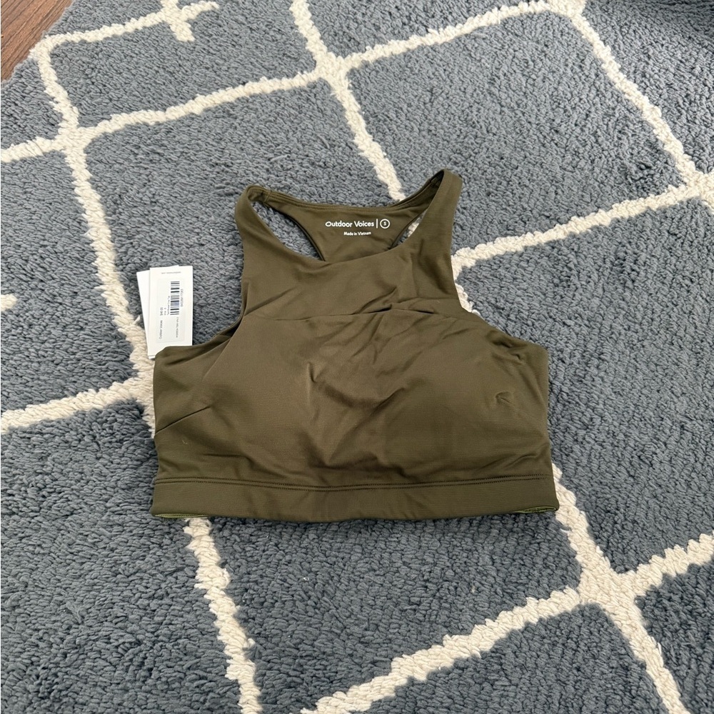 Outdoor Voices Green Sports Bra NWT